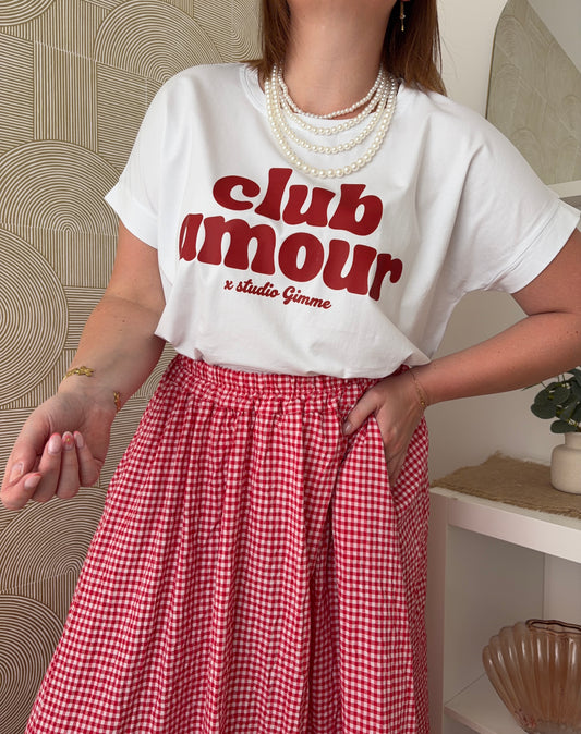 T-shirt club amour - ROJA