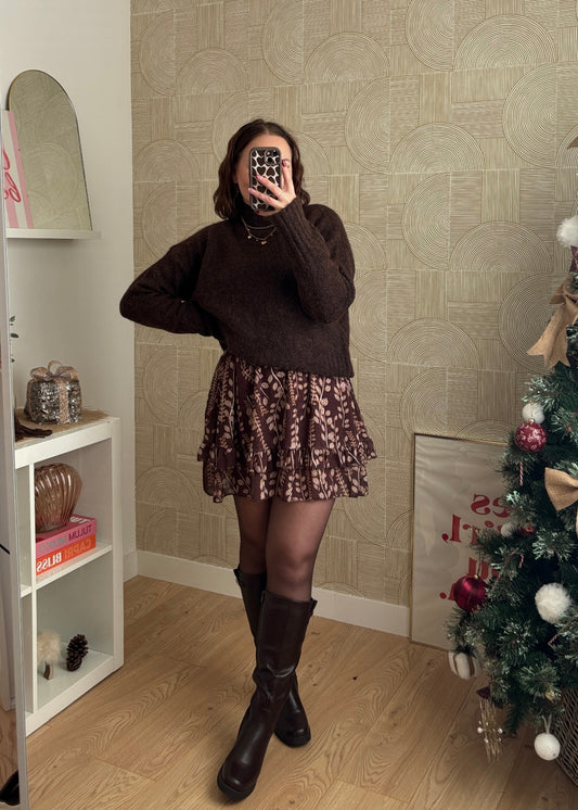 Robe à volants choco - SEYLEY