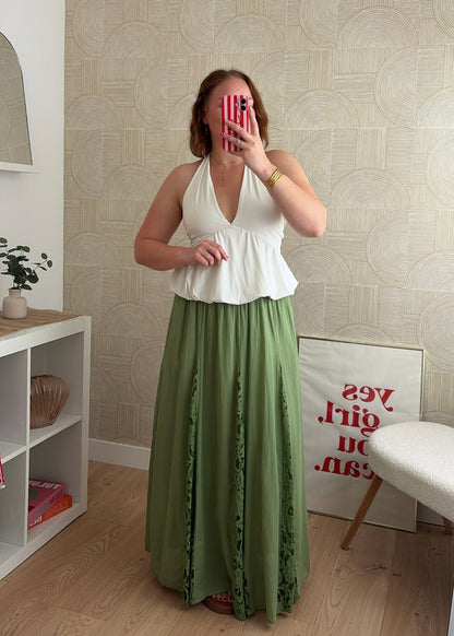 Jupe longue olive - CALIPSO
