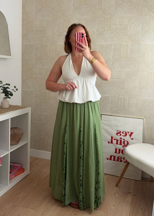 Jupe longue olive - CALIPSO