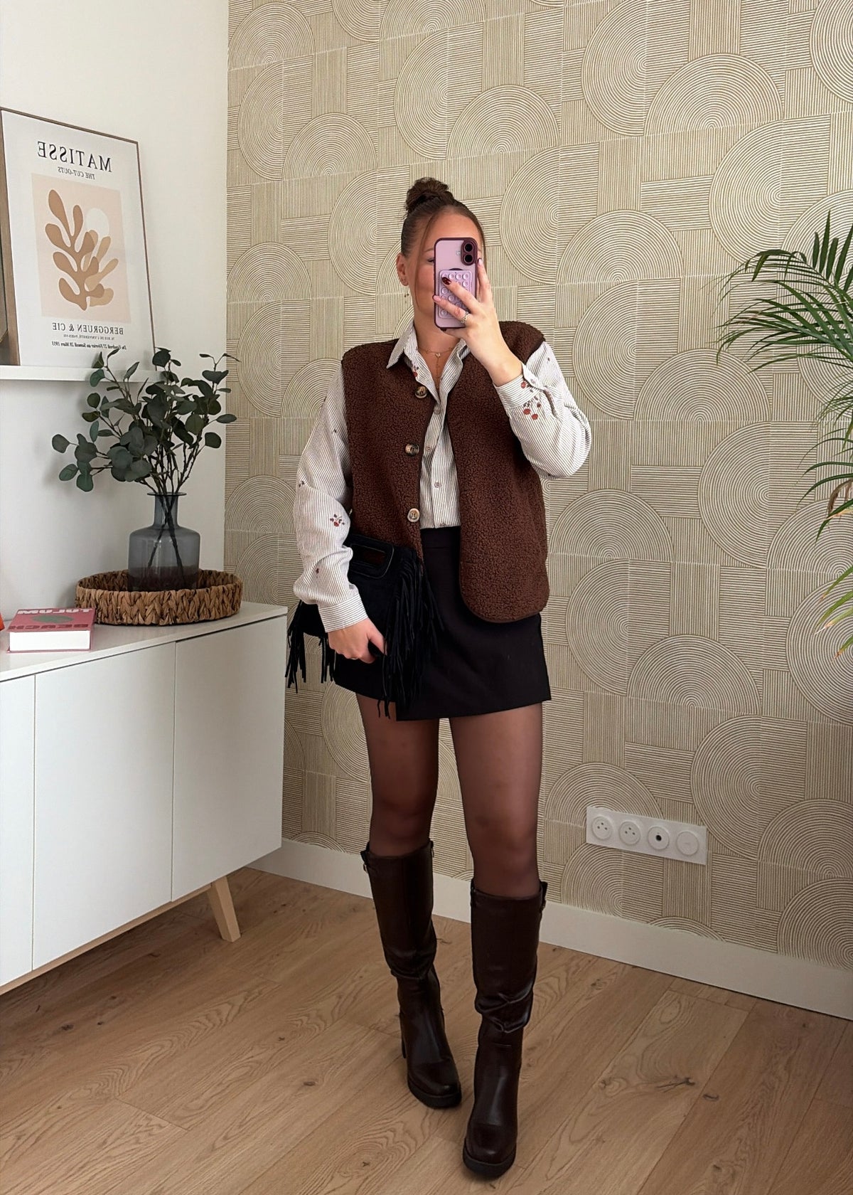 Gilet bouclette choco - SHAUN