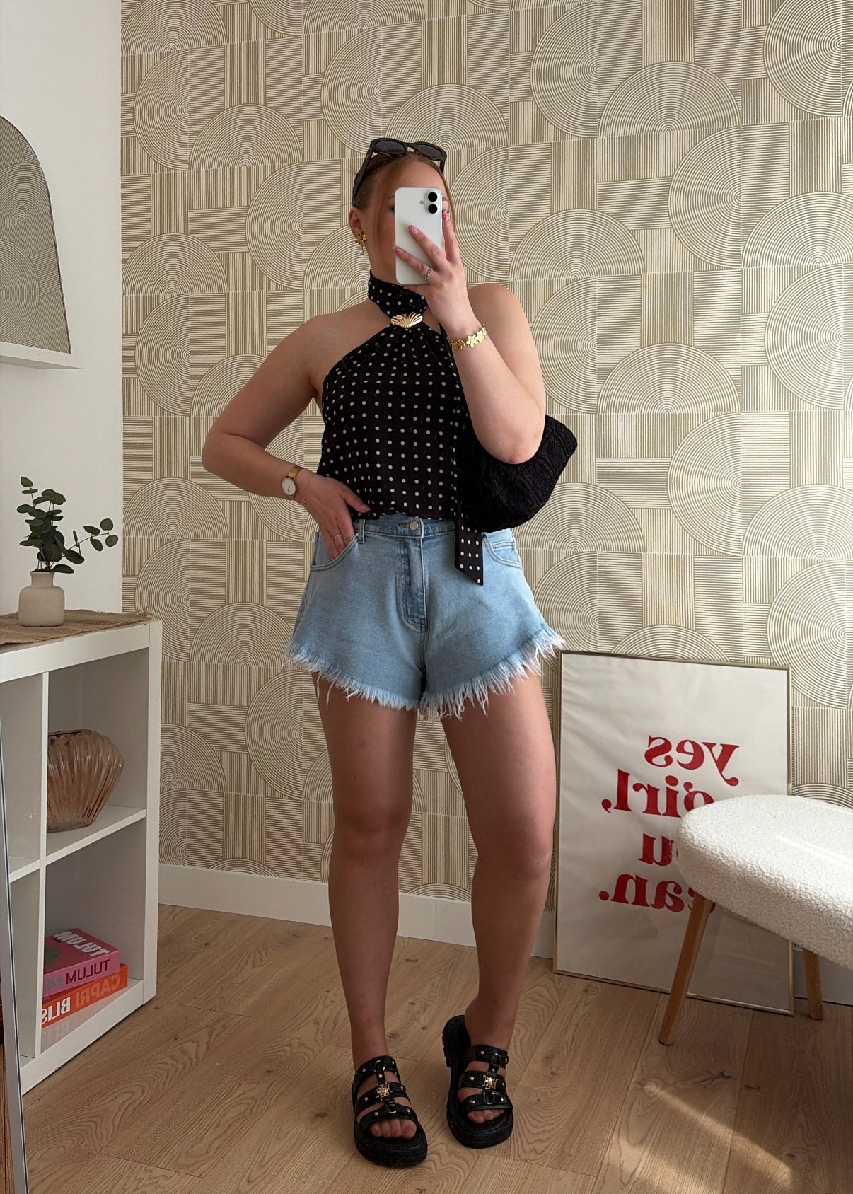 Short en jean effiloché - ORTY CLAIR