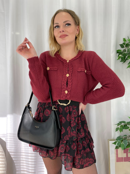 Cardigan bordeaux OLIANA