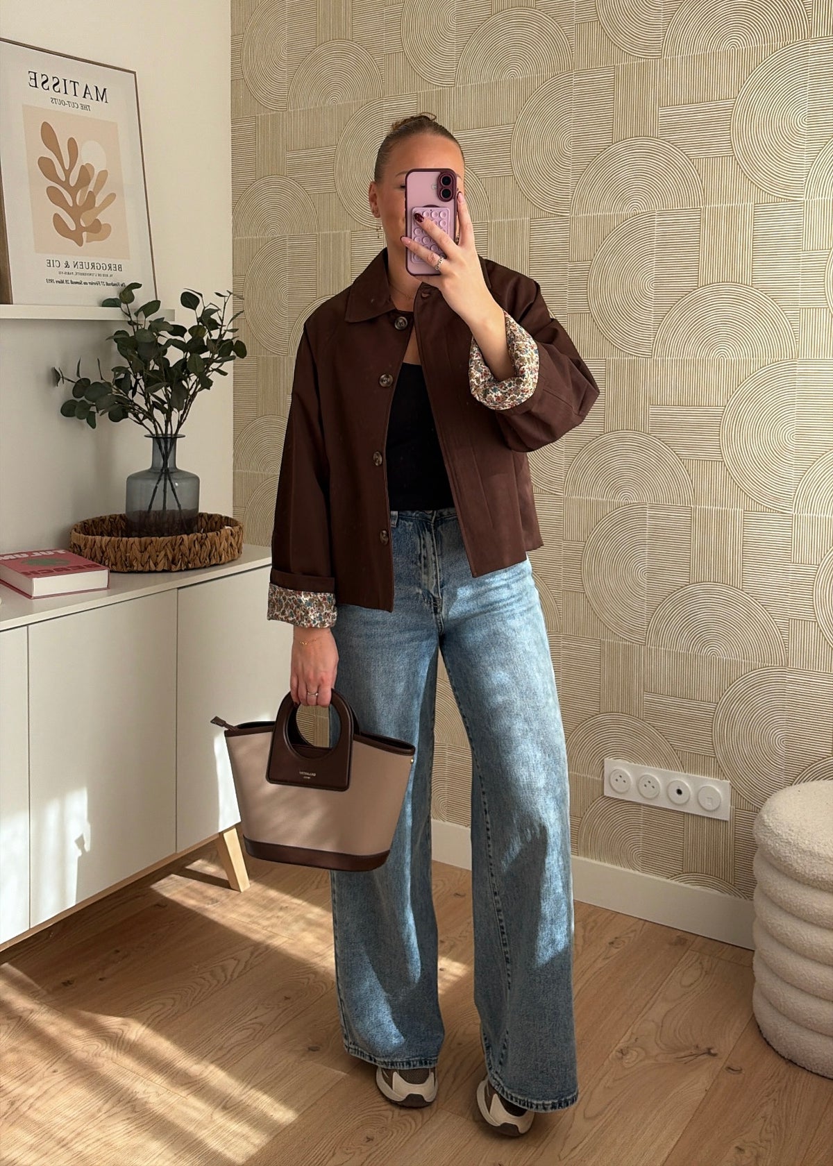 Trench choco à revers - LIBERTY