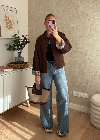 Trench choco à revers - LIBERTY