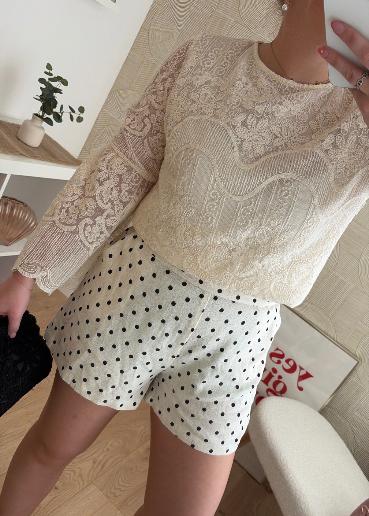Blouse dentelle - CREAMY