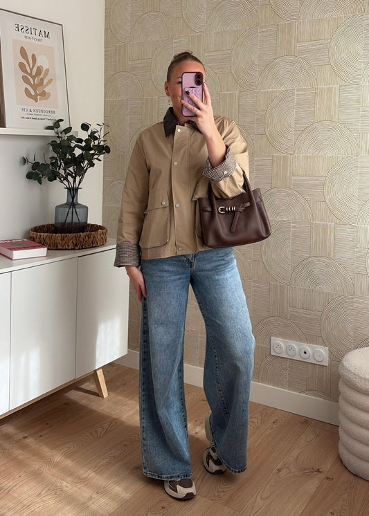 Veste beige à col - ORLA