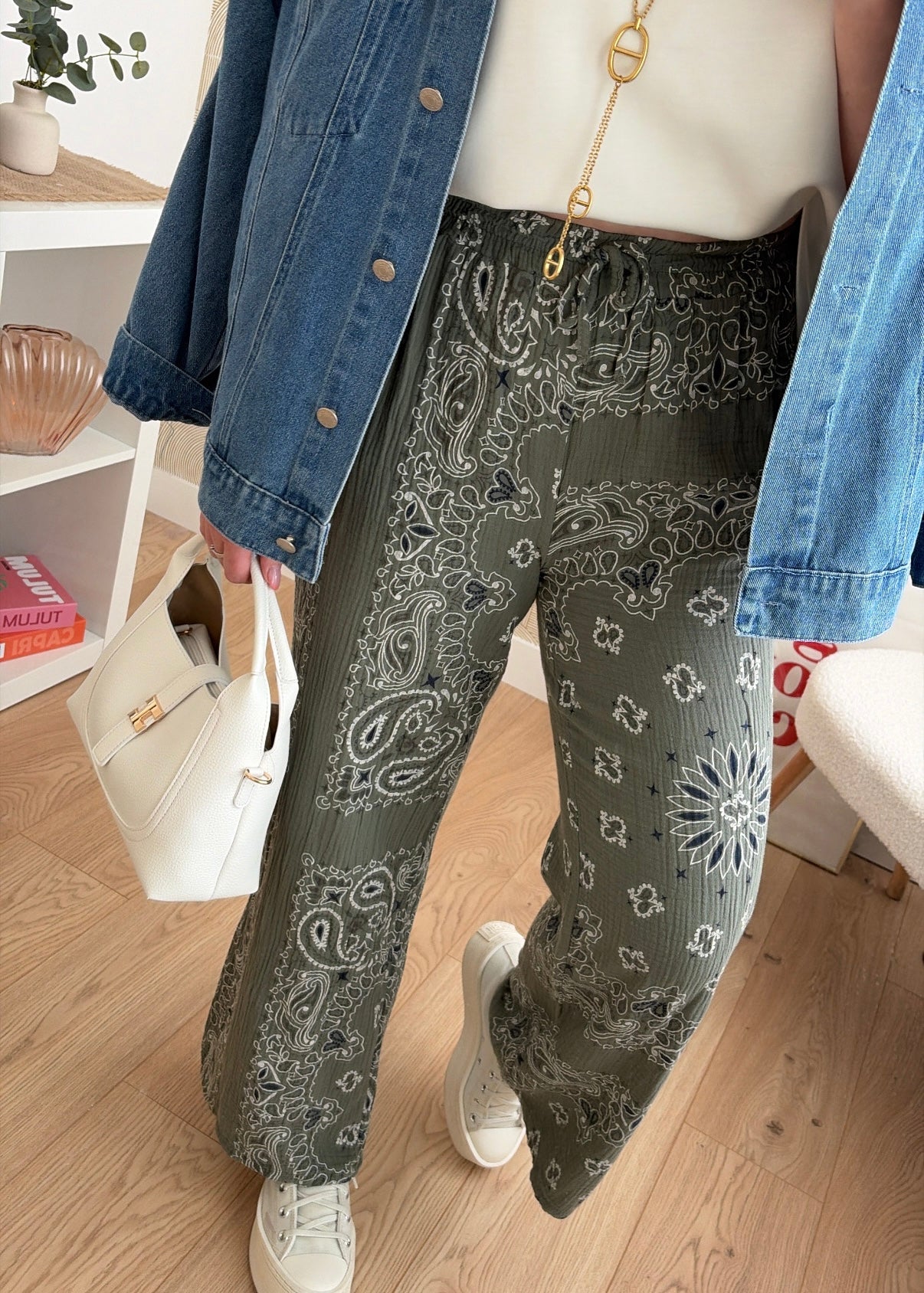 Pantalon kaki bohème - LORIE