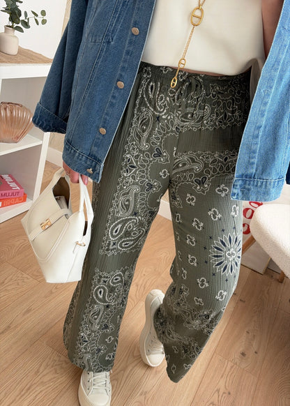 Pantalon kaki bohème - LORIE
