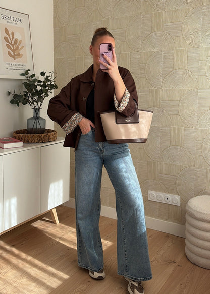 Trench choco à revers - LIBERTY