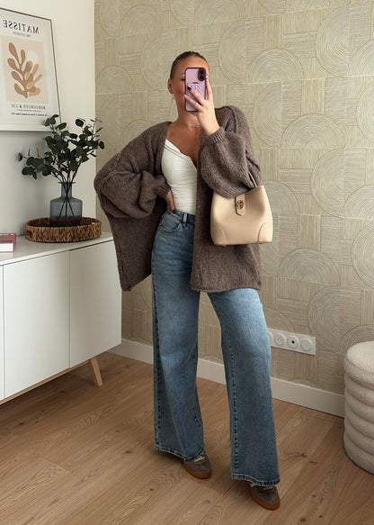 Gilet marron clair - CÉLIA