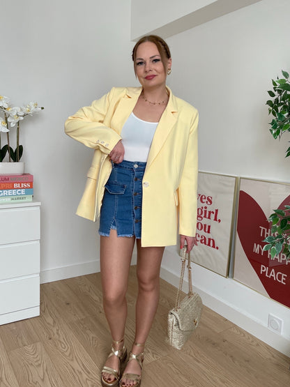 Blazer oversize jaune APRIL