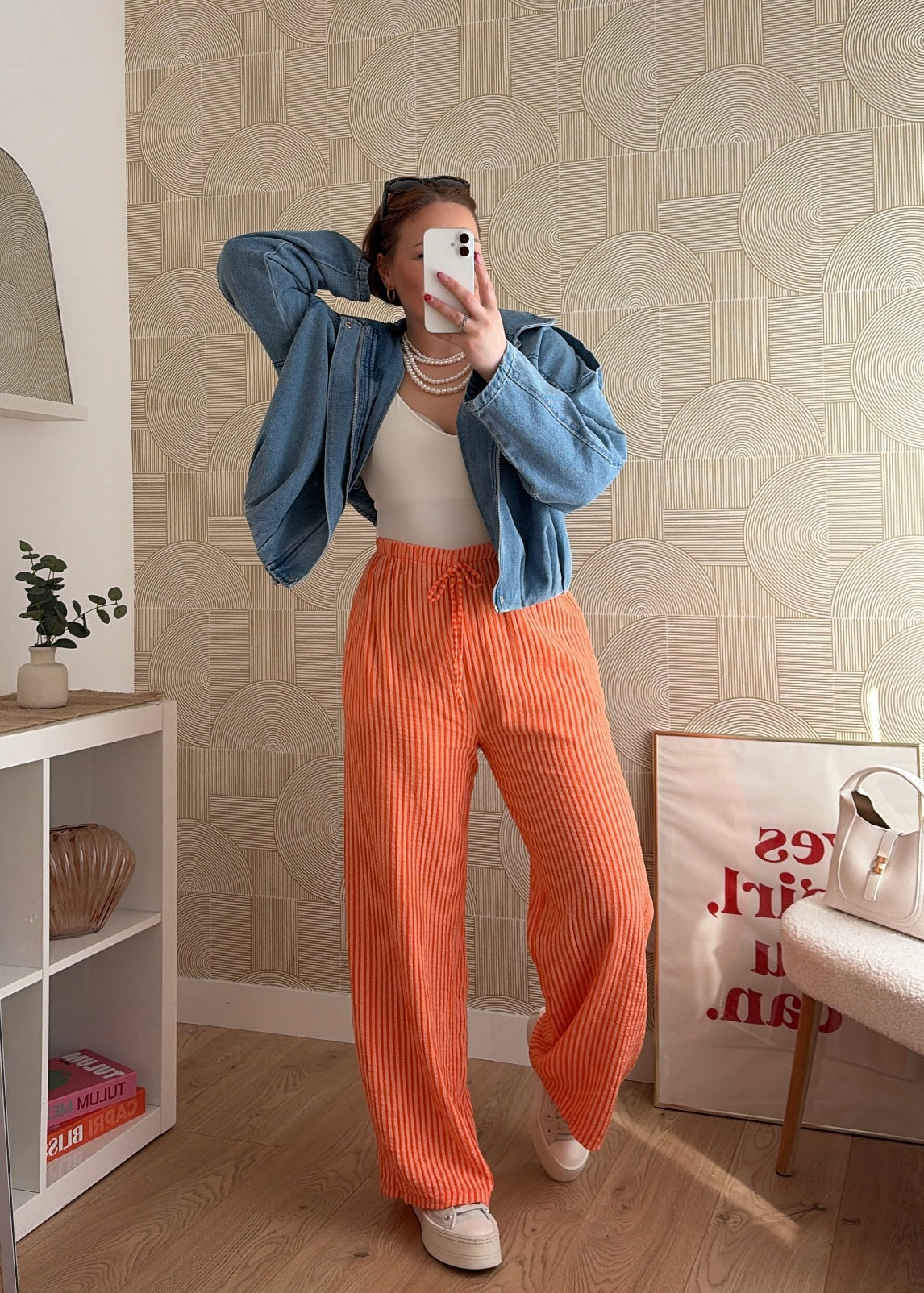 Pantalon orange - GAZE DE COTON