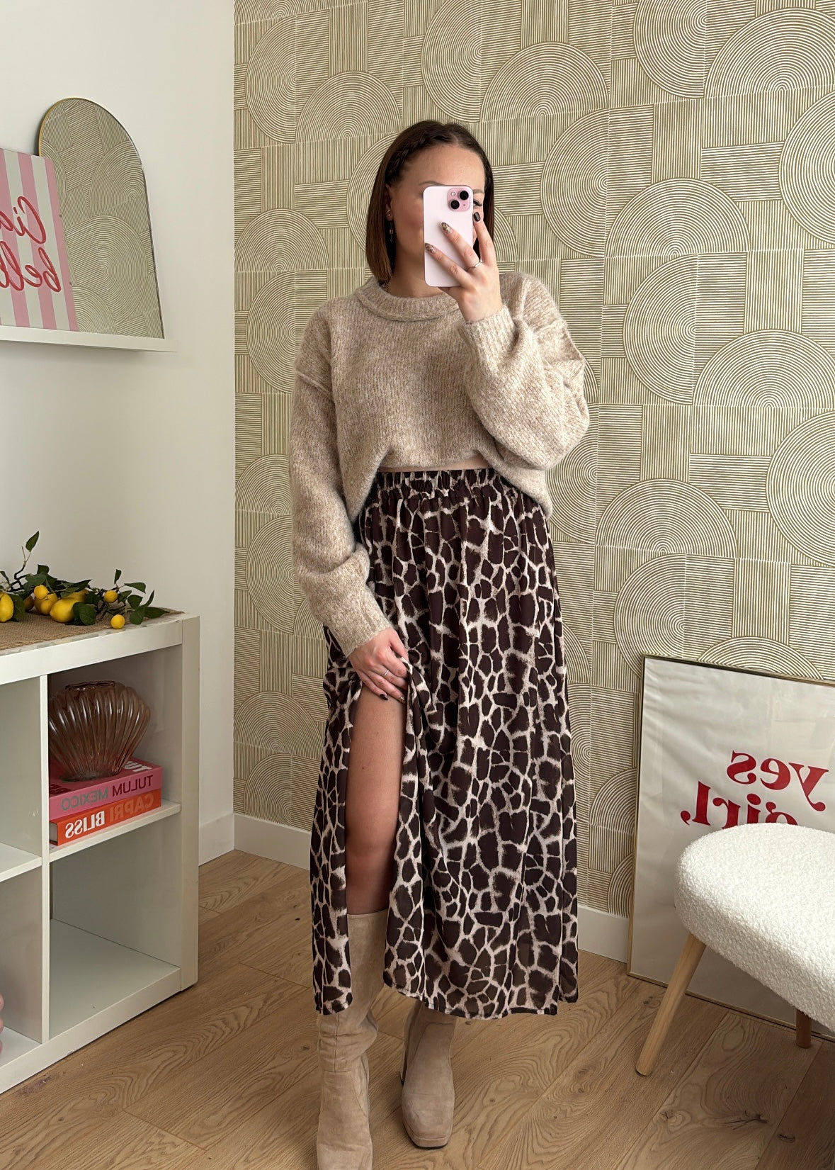 Jupe longue choco - MELLY