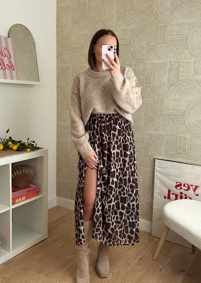 Jupe longue choco - MELLY