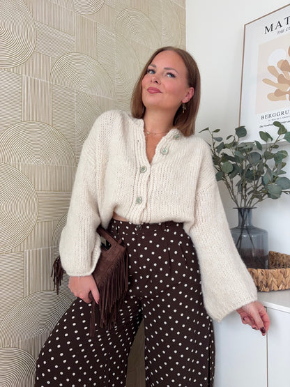 Cardigan maille écru - CLAUDIA