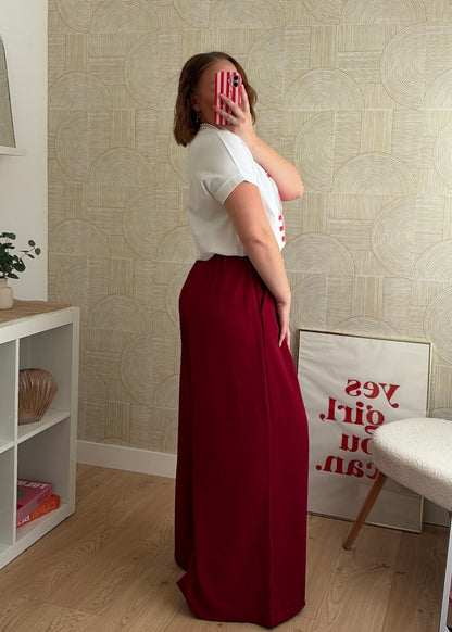 Pantalon bordeaux - PALAZZO