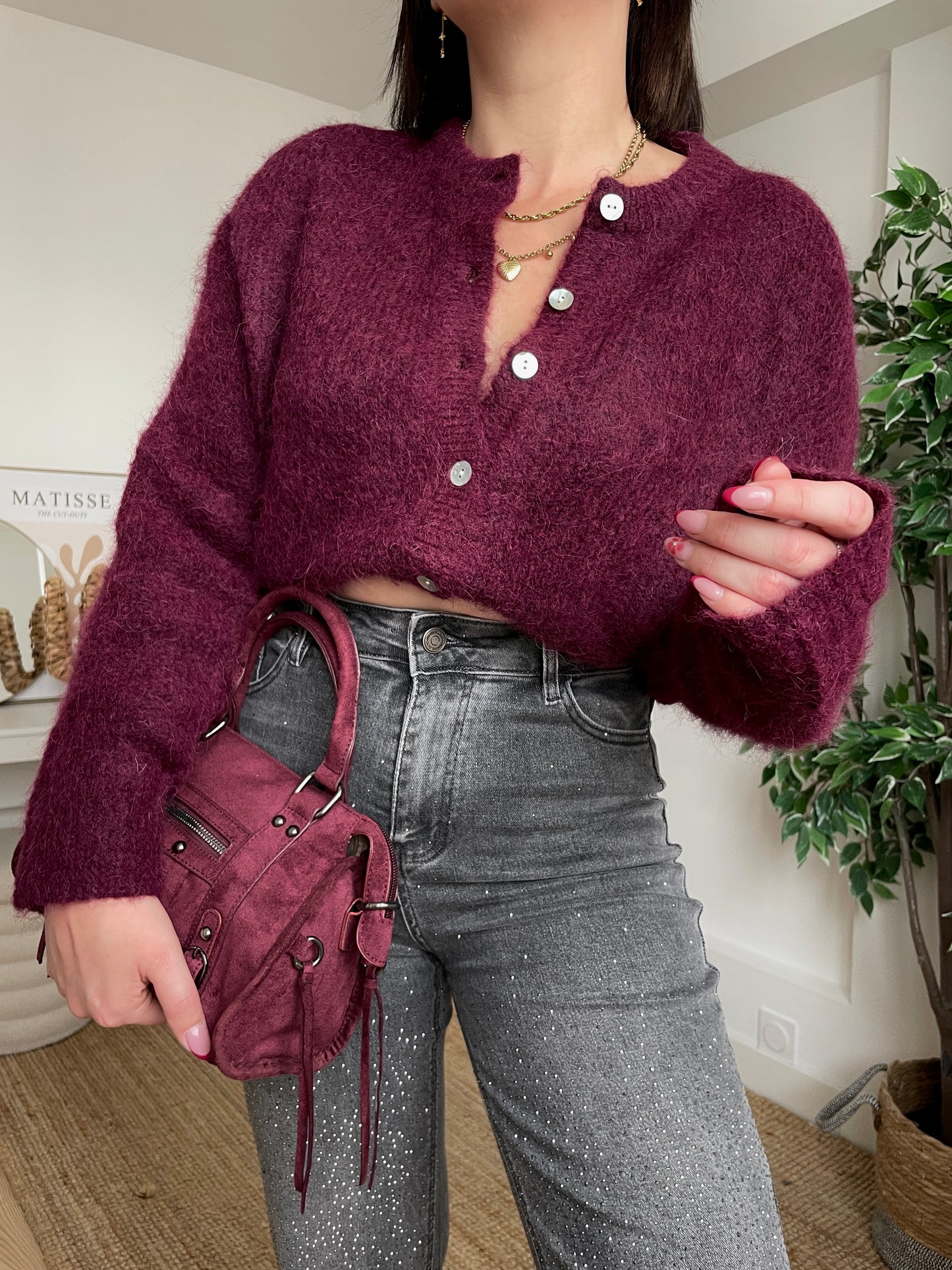 Gilet prune - IRENE