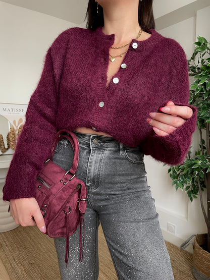 Gilet prune - IRENE