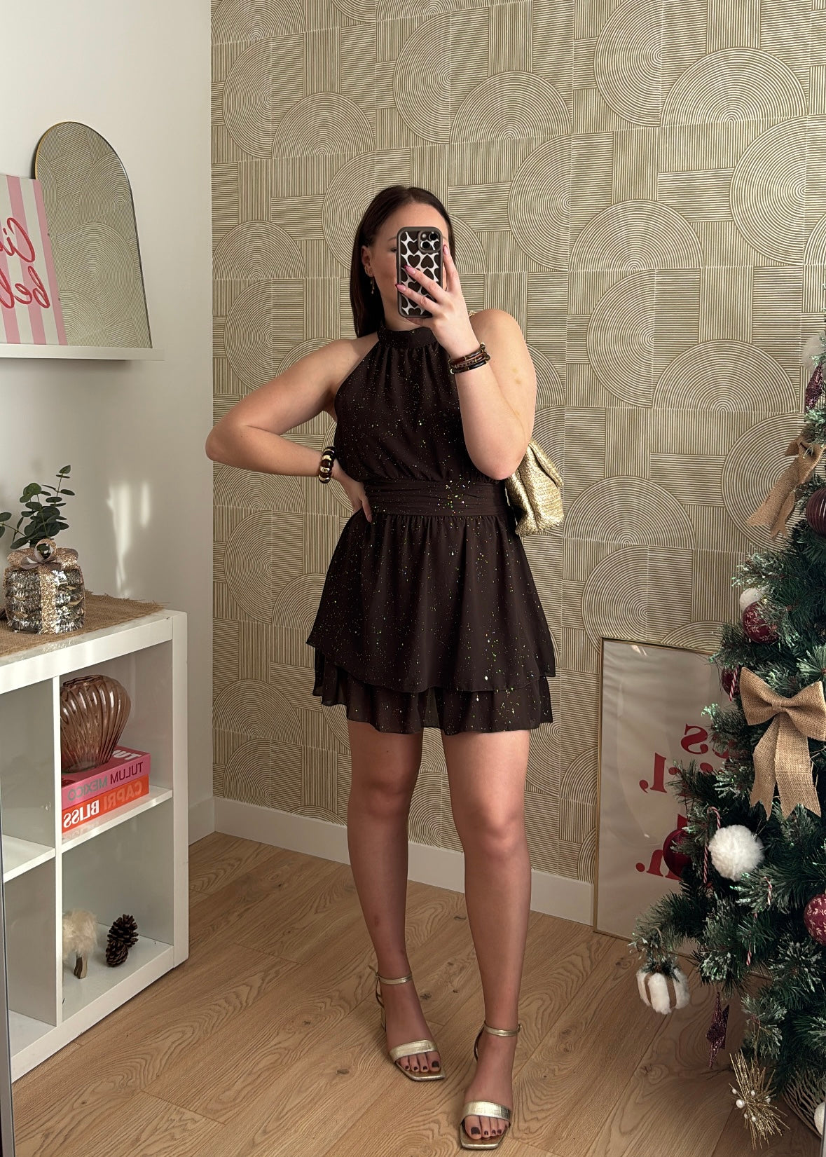 Robe courte choco "LA FLAMBOYANTE"