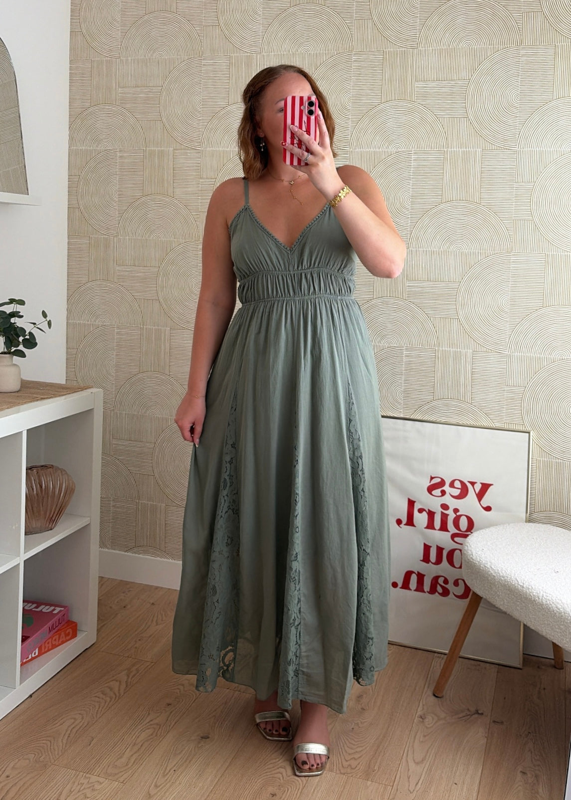 Robe longue kaki - AGATHE