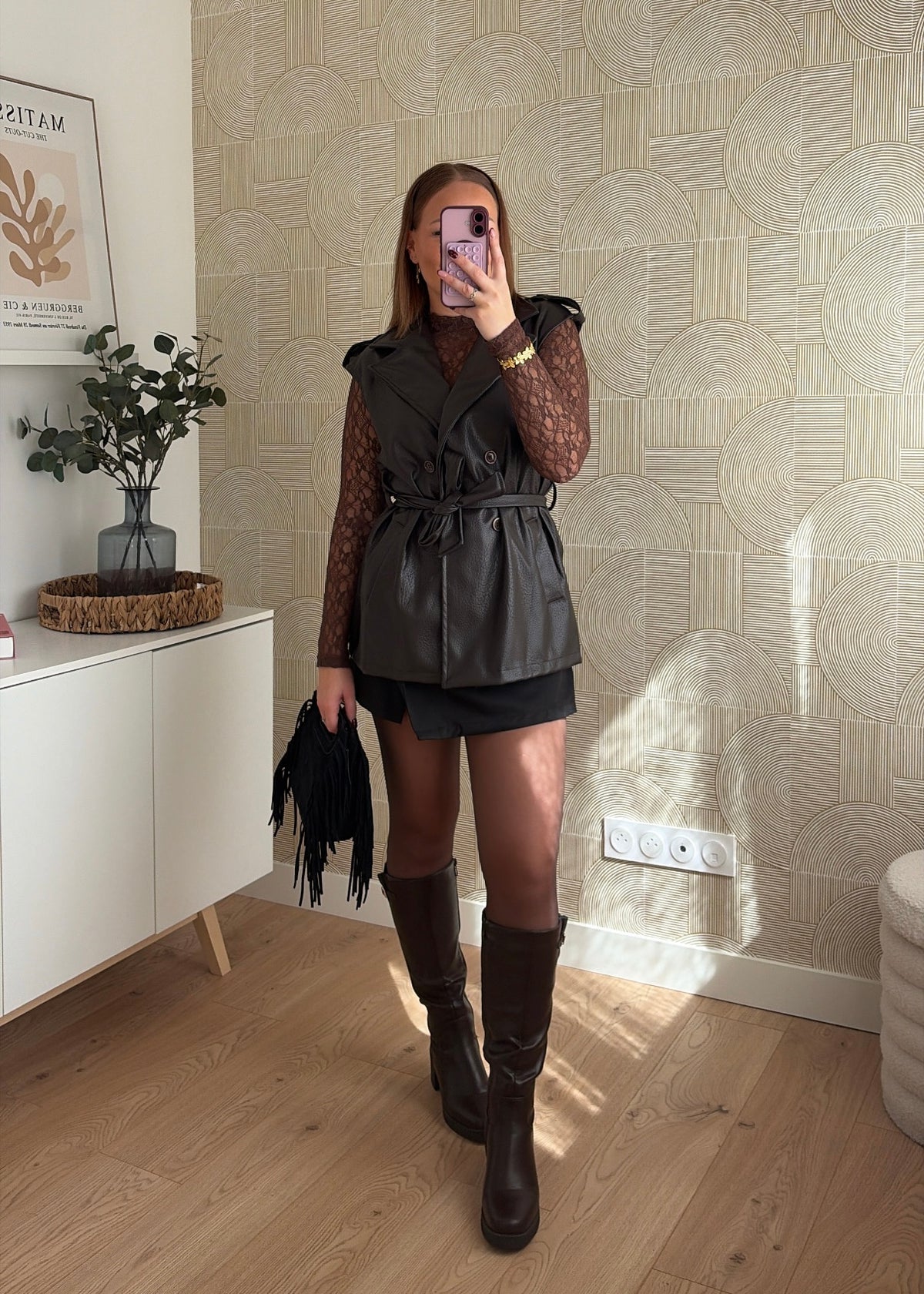 Top dentelle choco - LINA