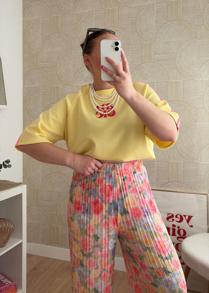 T-shirt sweat jaune - AMORE
