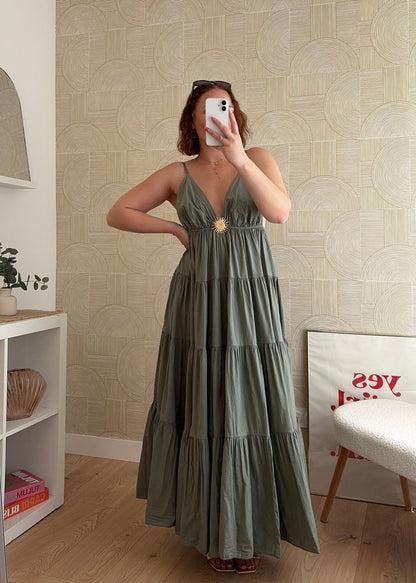 Robe longue kaki - SUNNY