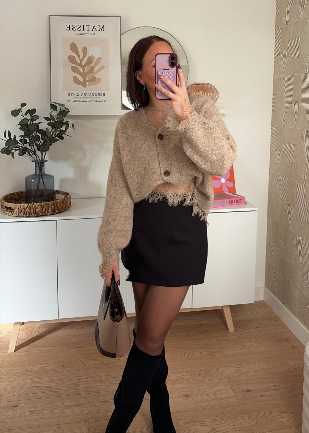 Jupe-short noir - DENTELLE