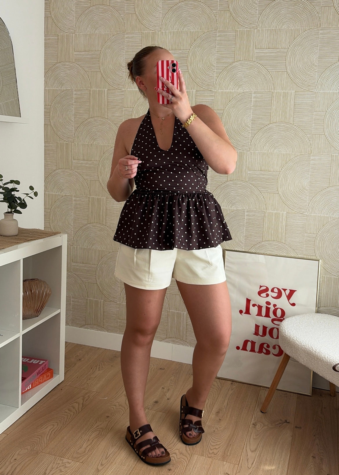 Short tailleur beige - CLARA