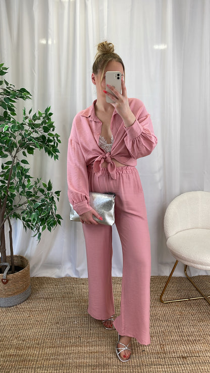 Pantalon rose pâle YAKA