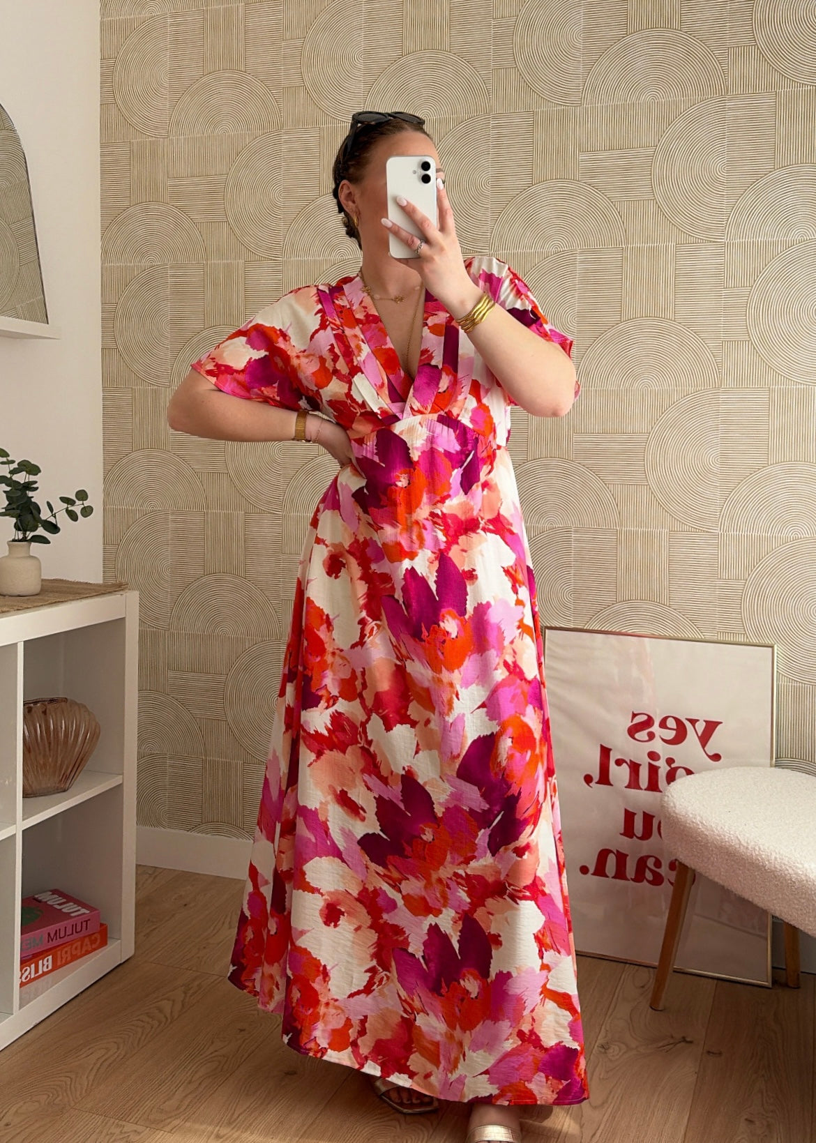 Robe (CURVY) rose - NINAO