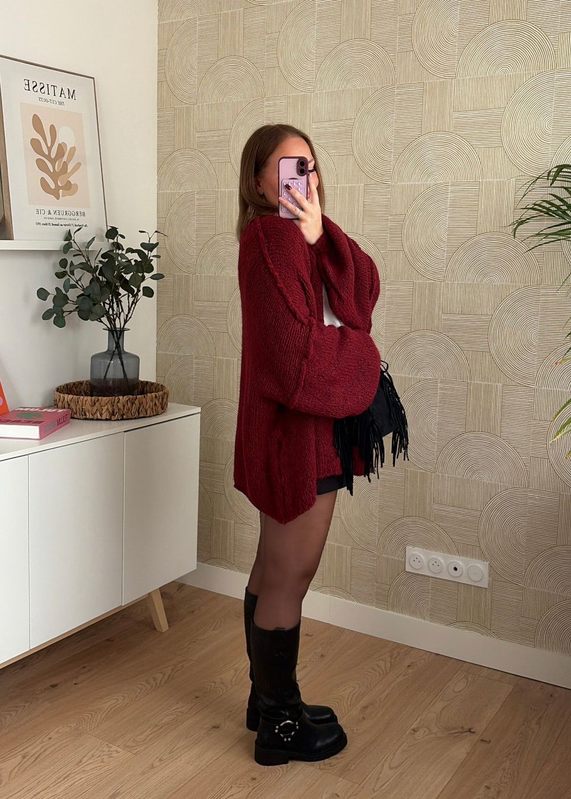 Gilet bordeaux - CÉLIA