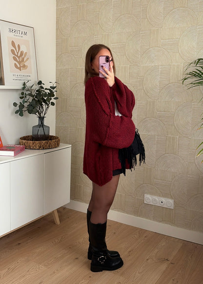 Gilet bordeaux - CÉLIA