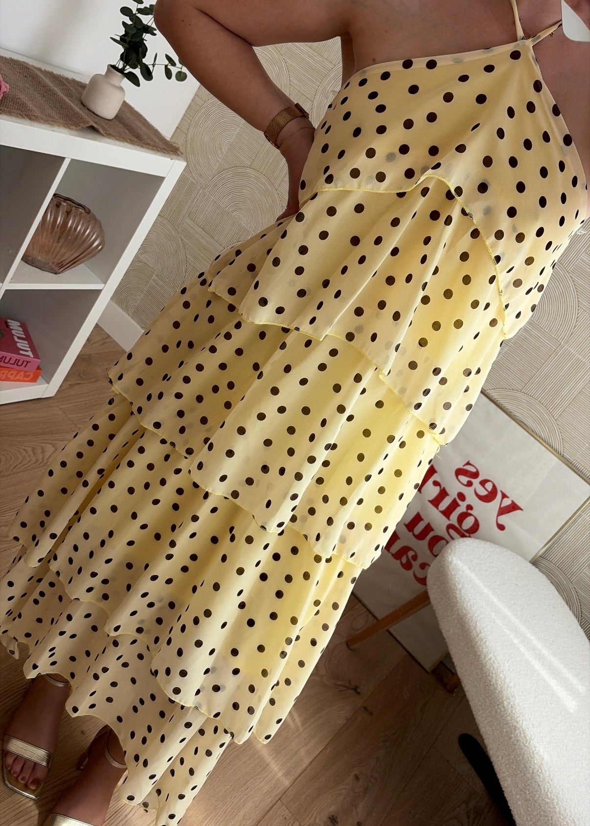 Robe à volants jaune - FLYA