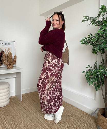 Pantalon plissée bordeaux - MOKA