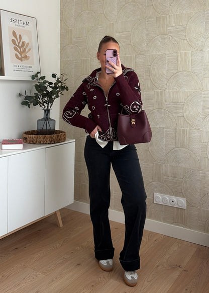 Gilet bandana bordeaux - MAËLYS