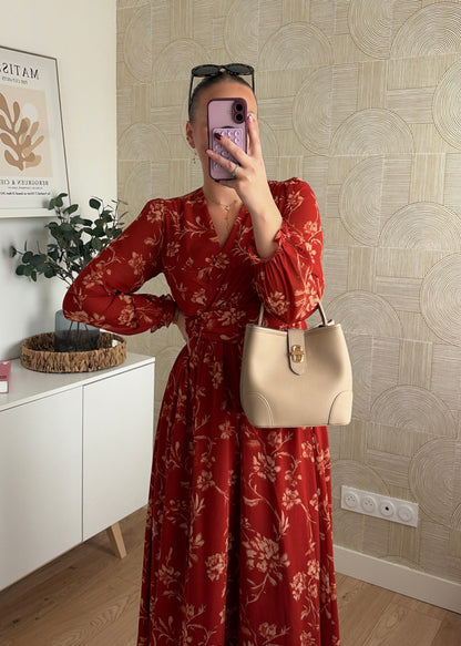 Robe longue rouille - SAFIA