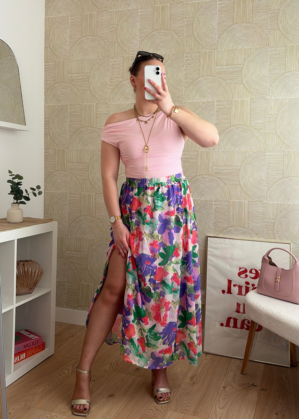 Jupe longue violette - LAYA