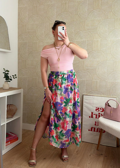 Jupe longue violette - LAYA