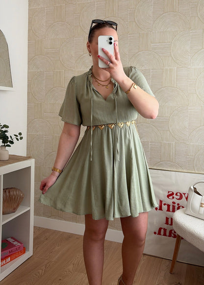 Robe courte kaki - LADY