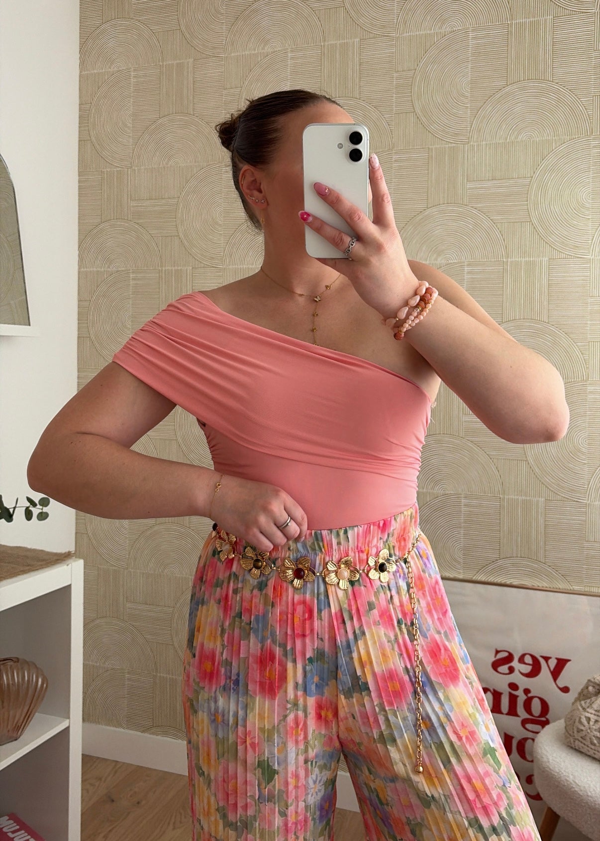 Top asymetrique rose - BELLA