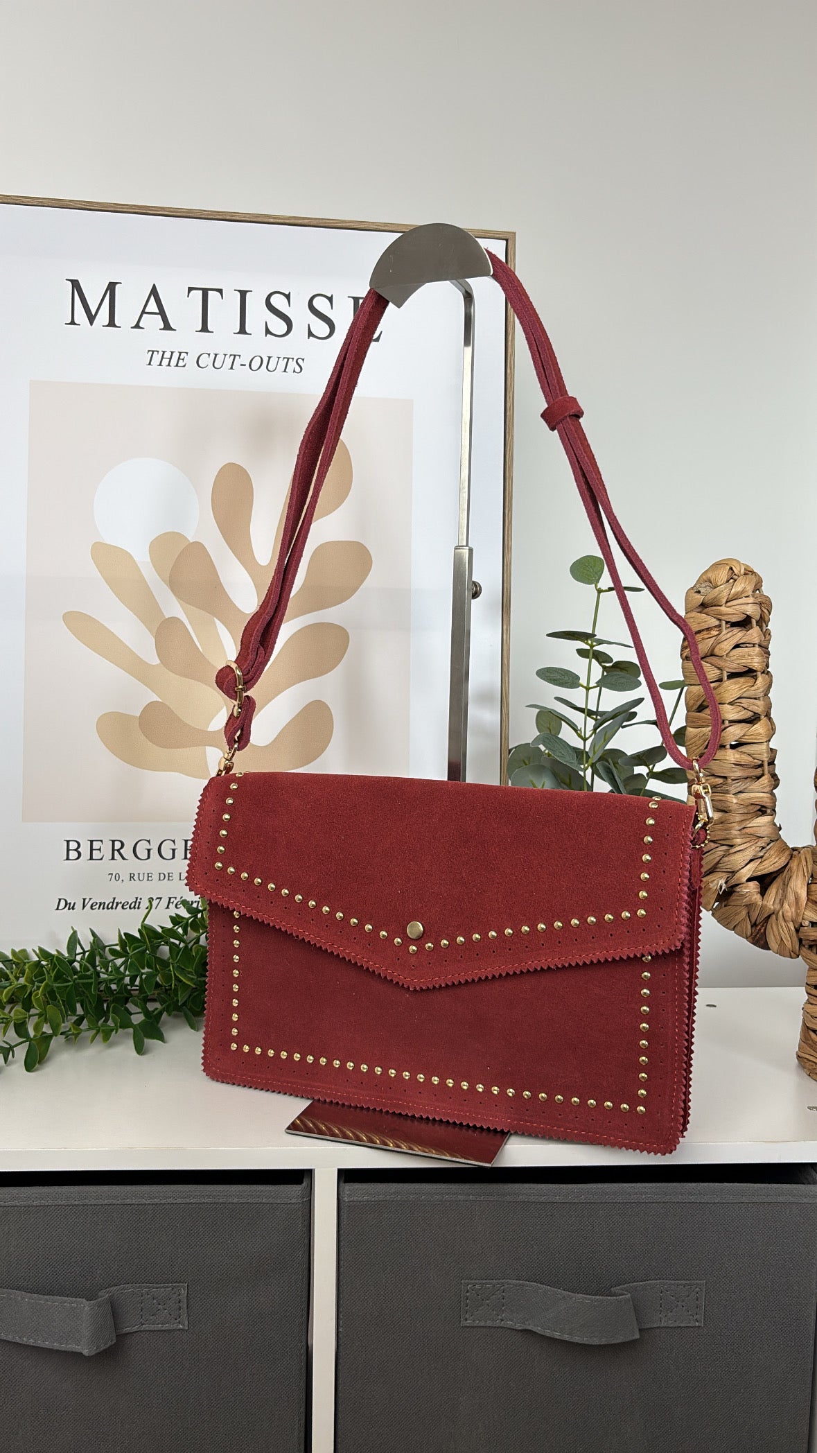 Sac à main pochette rouille