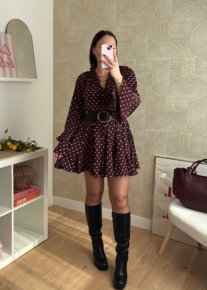 Robe patineuse burgundy - LEONIE