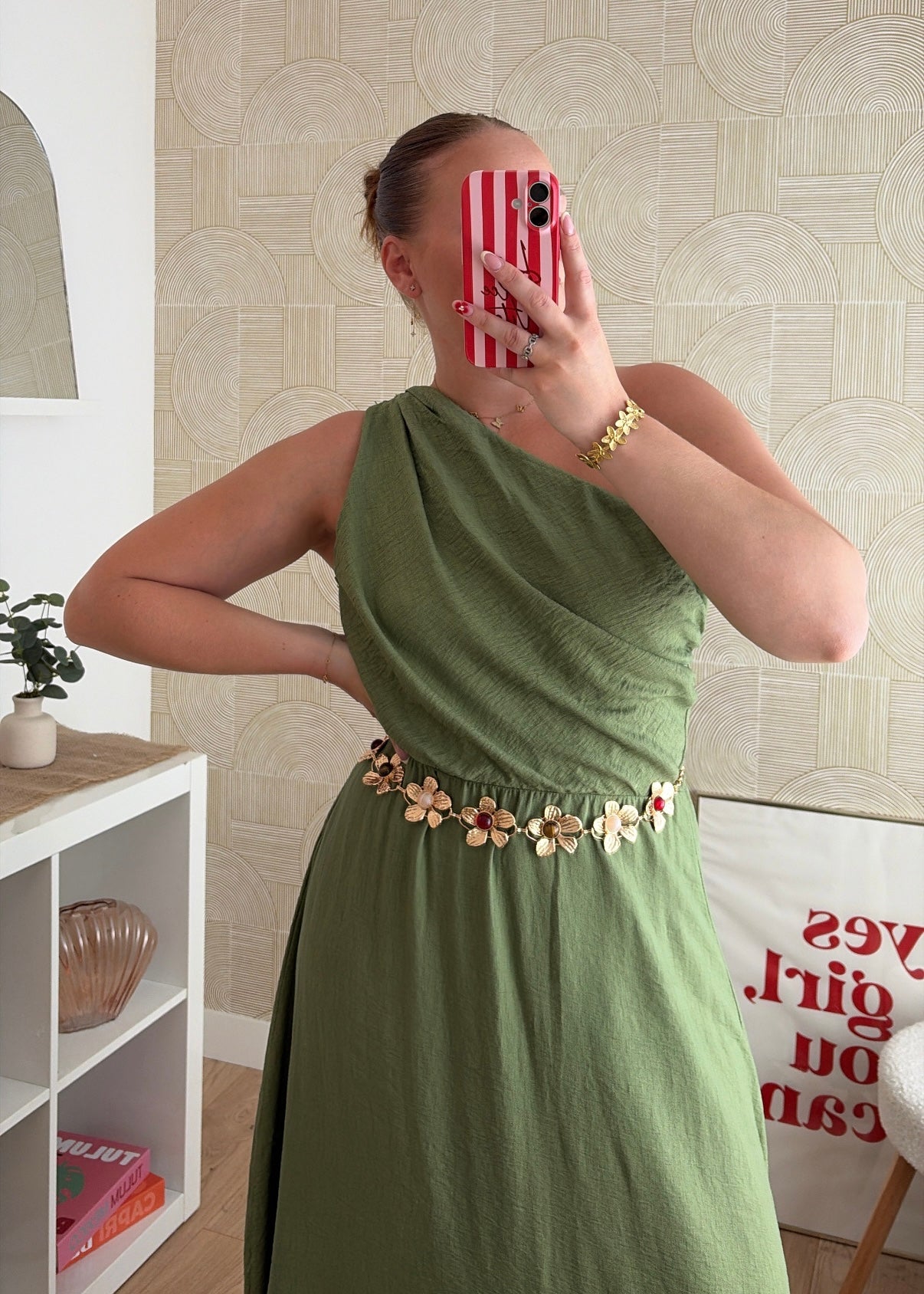 Robe longue olive - IRIS