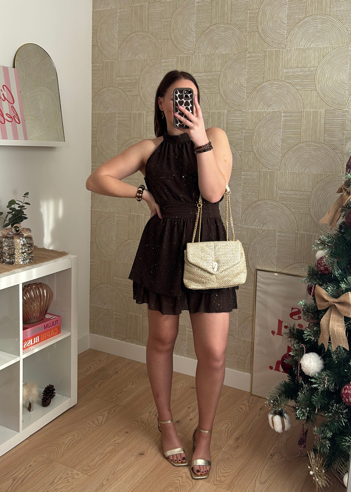 Robe courte choco "LA FLAMBOYANTE"