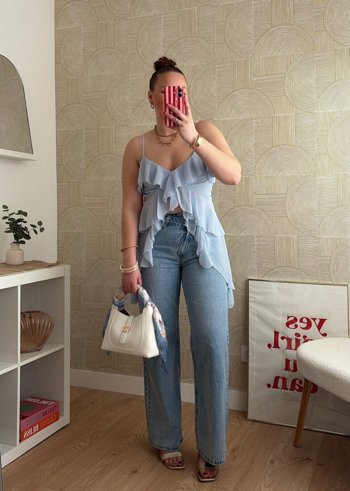 Top asymétrique bleu - PAULA