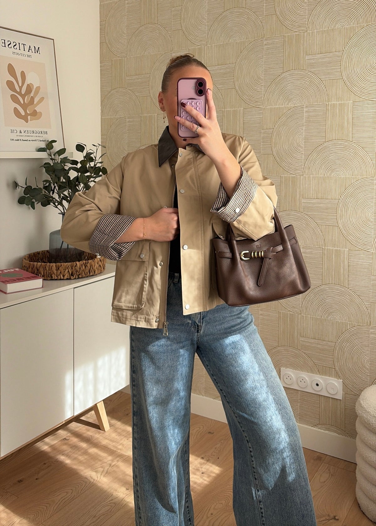 Veste beige à col - ORLA