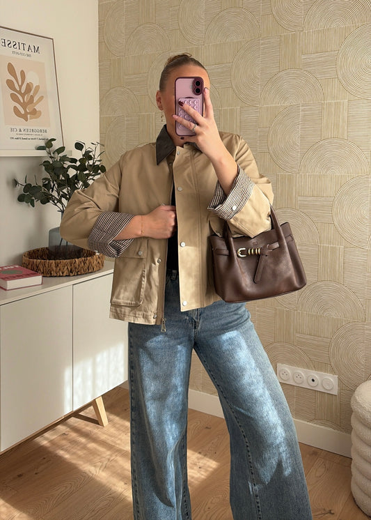 Veste beige à col - ORLA