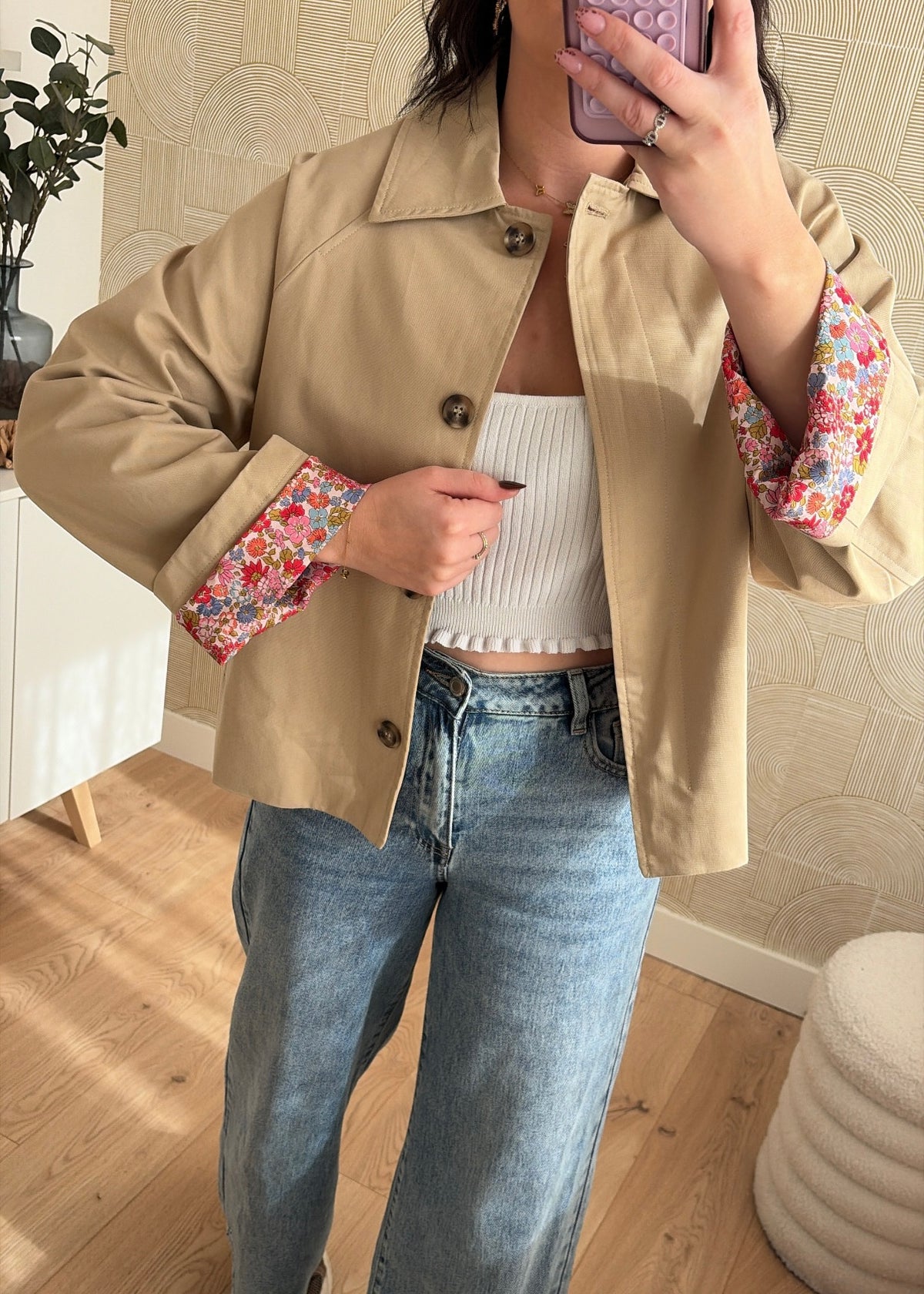 Trench beige à revers - LIBERTY